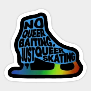 No Queerbaiting Just Queer Skating Sticker